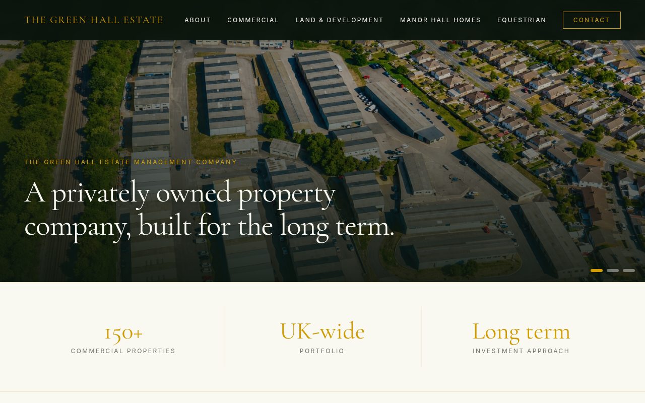 The Green Hall Estate homepage