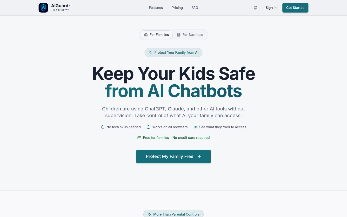 AIGuardr homepage